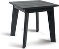 Outdoor Side Table, 17 x 18 x 18 Inch Patio Garden Coffee Table, Recyclable & Weather Resistant with High-Density PE Material(Black Color)